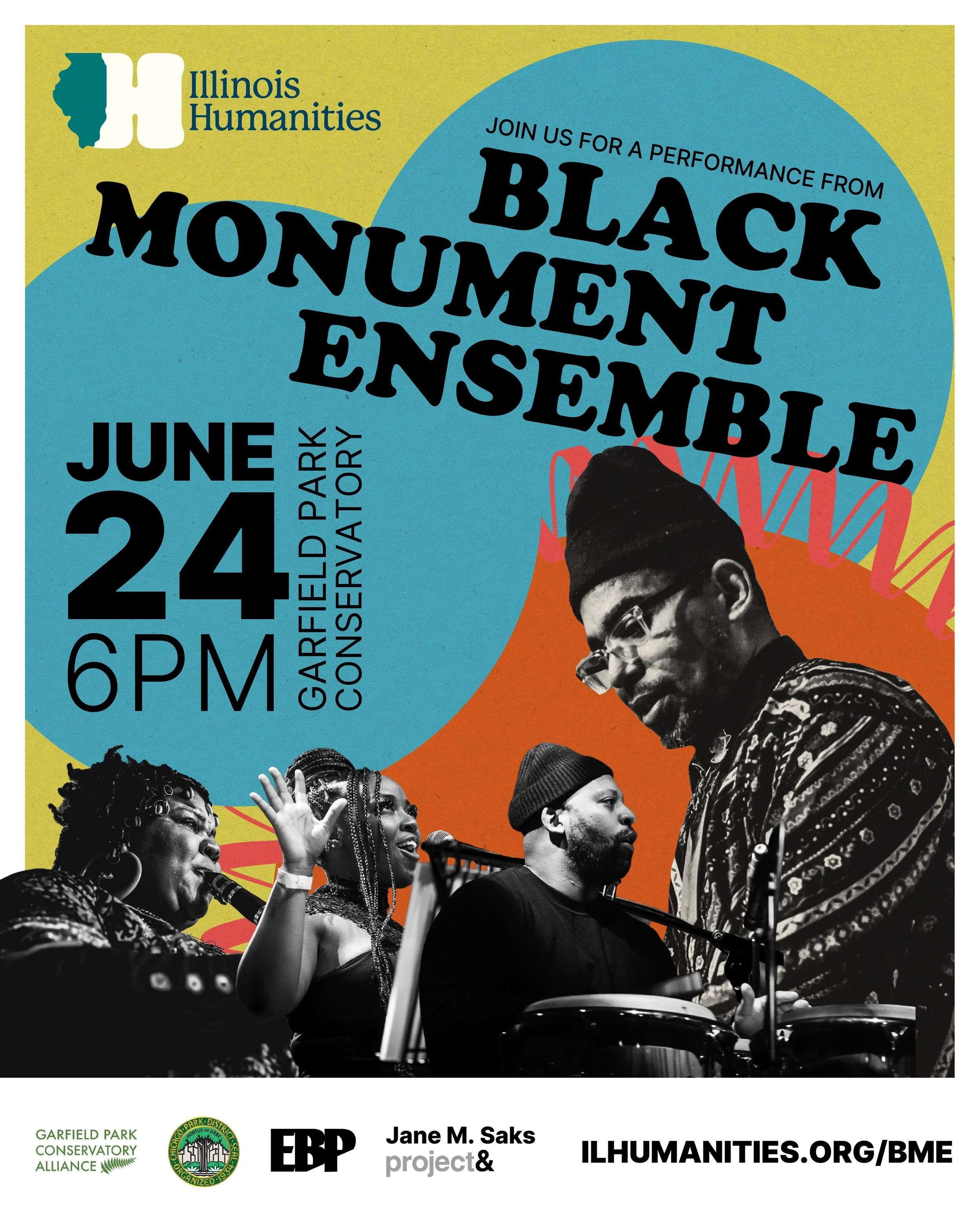 Back to the very spot @blackmonumentensemble recorded their debut album, 𝐖𝐡𝐞𝐫𝐞 𝐅𝐮𝐭𝐮𝐫𝐞 𝐔𝐧𝐟𝐨𝐥𝐝𝐬, for @ilhumanities on 𝗝𝘂𝗻𝗲 𝟮𝟰.
Show is FREE, RSVP at Link ✨❤️&zwj;🔥✨
