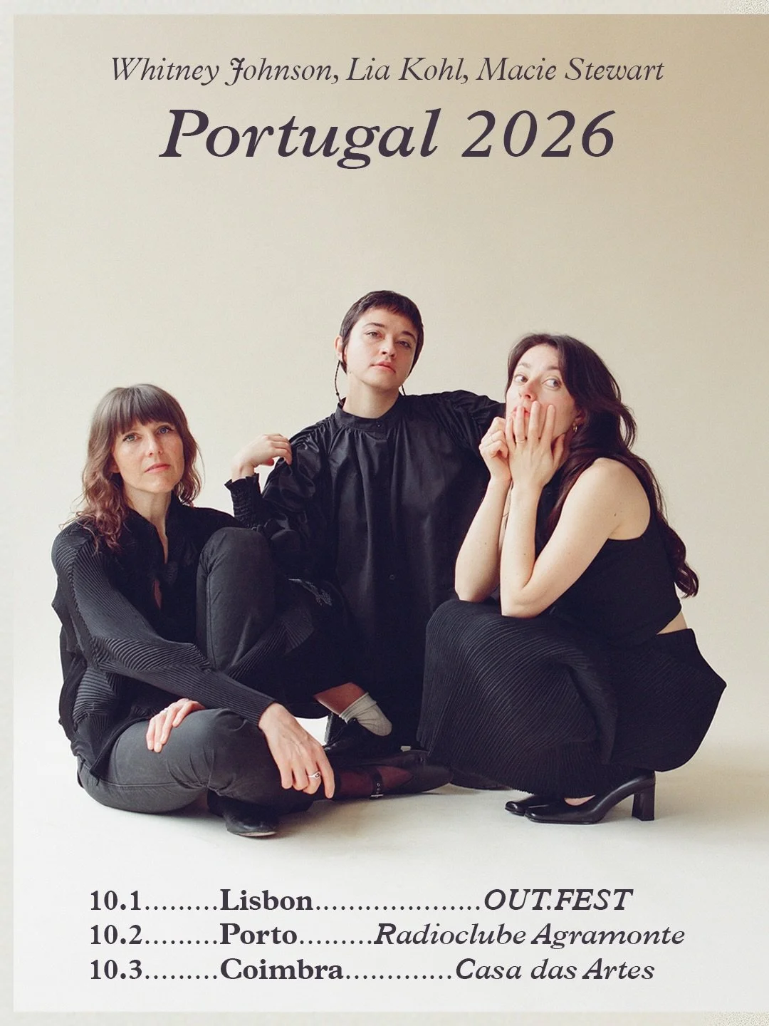 @matchesse , @liairenekohl , @maciestewart are Portugal bound, experience BODY SOUND if you can !
Link for tickets and information in bio ..

📸: @leahwendzinski