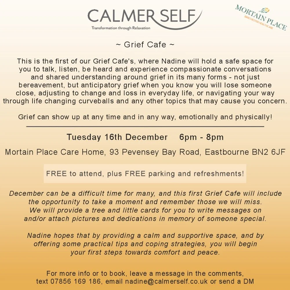 🧡It is National Grief Awareness Week.

 An annual campaign dedicated to breaking down stigma around grief and bereavement and encouraging open conversations about loss.

Mortain Place Care Home and I are doing just that with our Grief Cafe on the 16