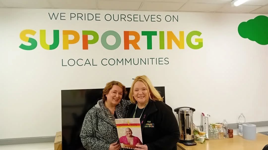 This picture was taken just over a year ago when the wonderful  Wendy Border and I were planning something new  for you all at the Asda Community Room.

Back in 2018 I used to facilitate Calmer Self workshops for the community to help people reduce t