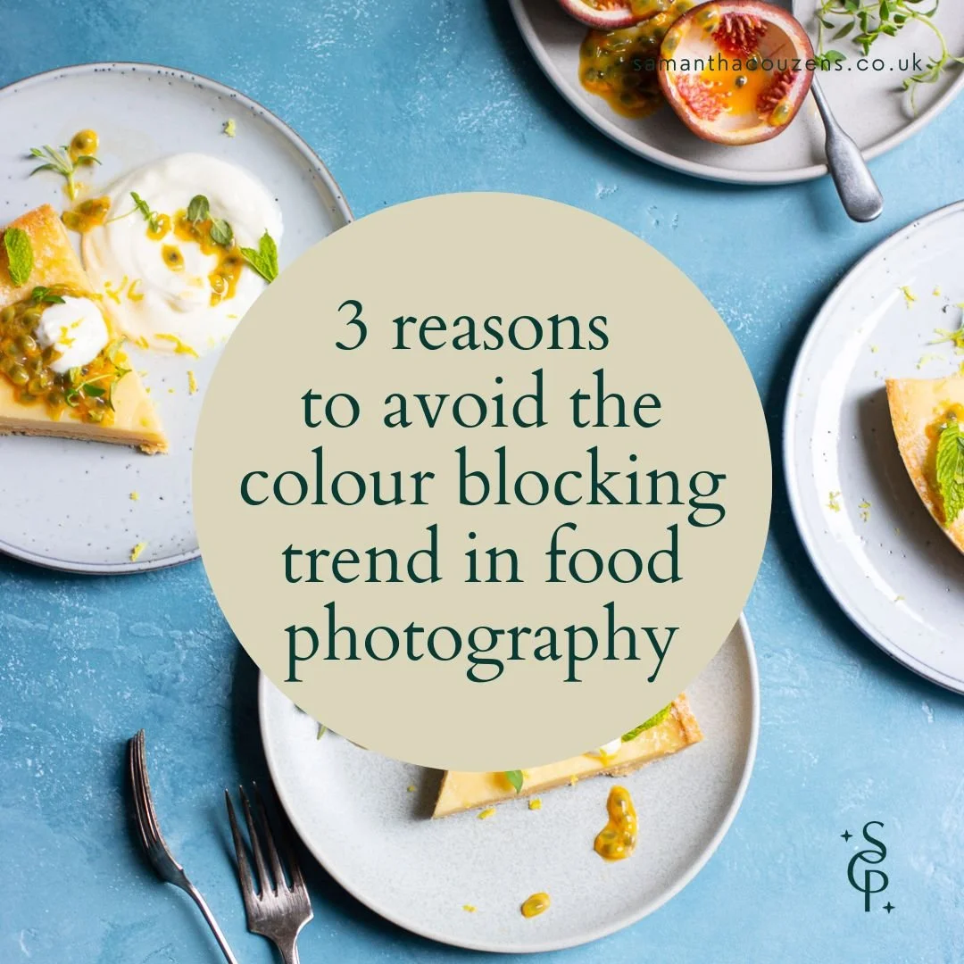 3 reasons to avoid the colour blocking trend in your food photography 
