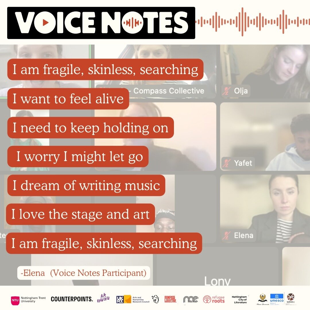 Check out this beautiful poem by Elena, one of our inspiring Voice Notes participants. ✨✍️

We&rsquo;re thrilled to work with such talented young people and collaborate with award-winning writers/artists. Stay tuned as we craft inspiration for a glob