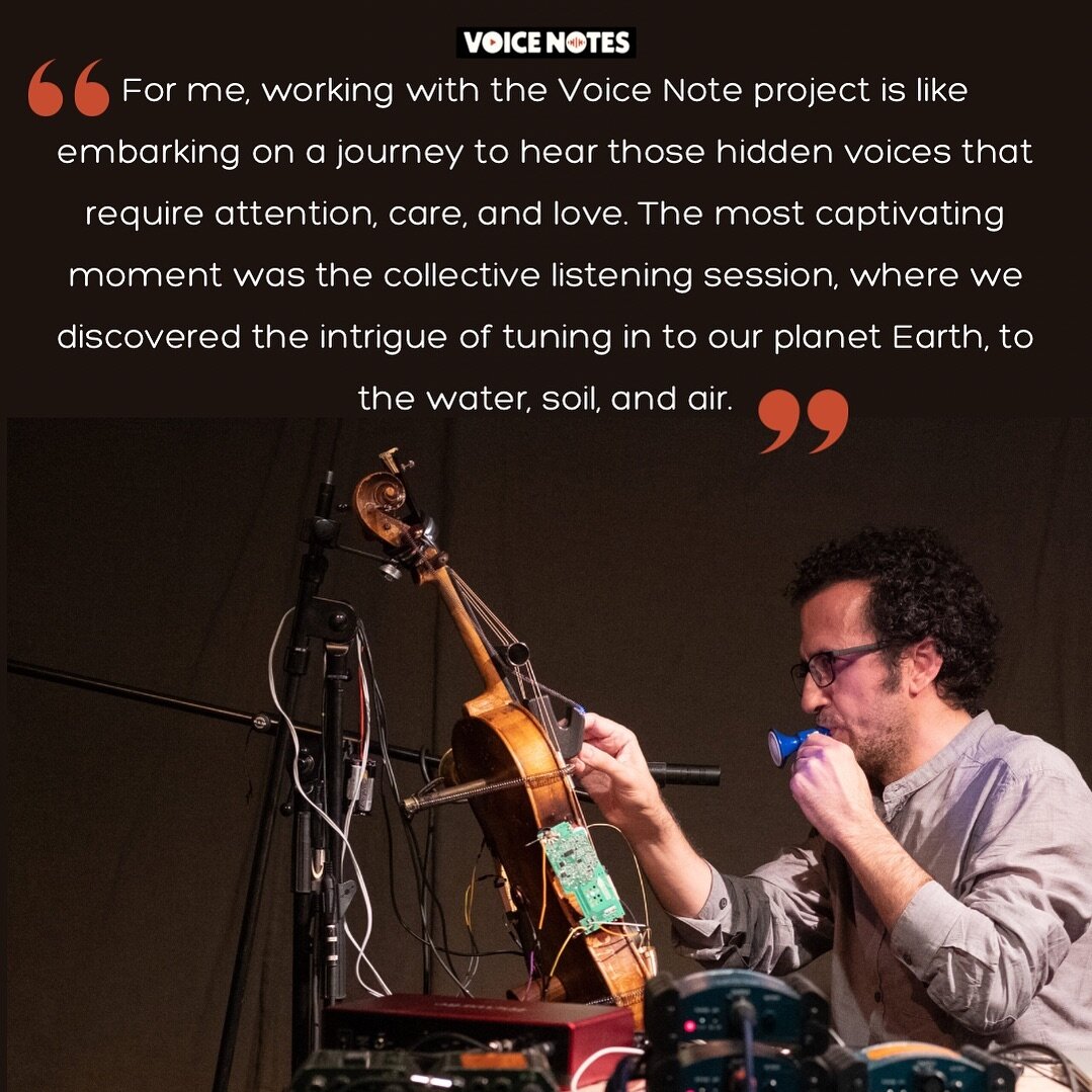 Voice Notes artist spotlight : Hardi Kurda ✨

 🗯️Sound Artist Hardi Kurda explores unusual, unwanted, and hidden sounds through the &lsquo;found scores&rsquo; from his experiences as an illegal immigrant in Europe. He improvises by mixing electronic