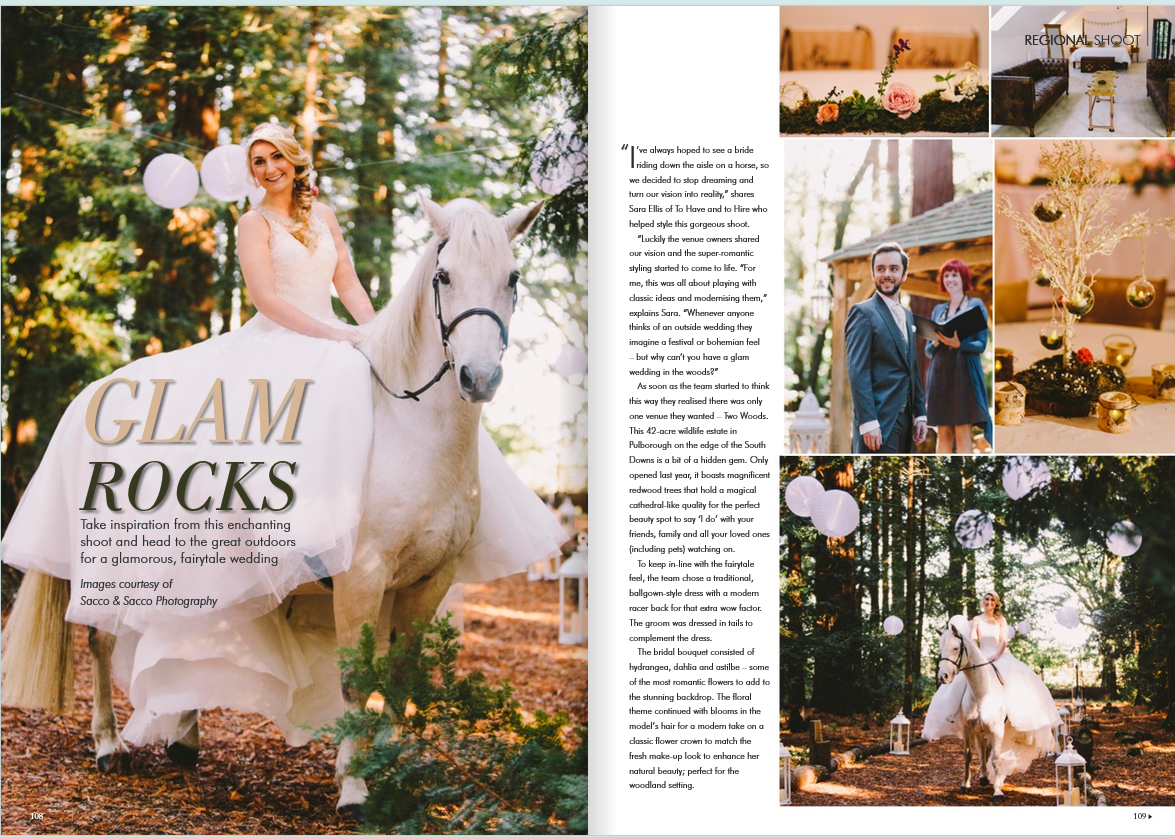 Glam Woodland shoot at Two Woods featured in YSW