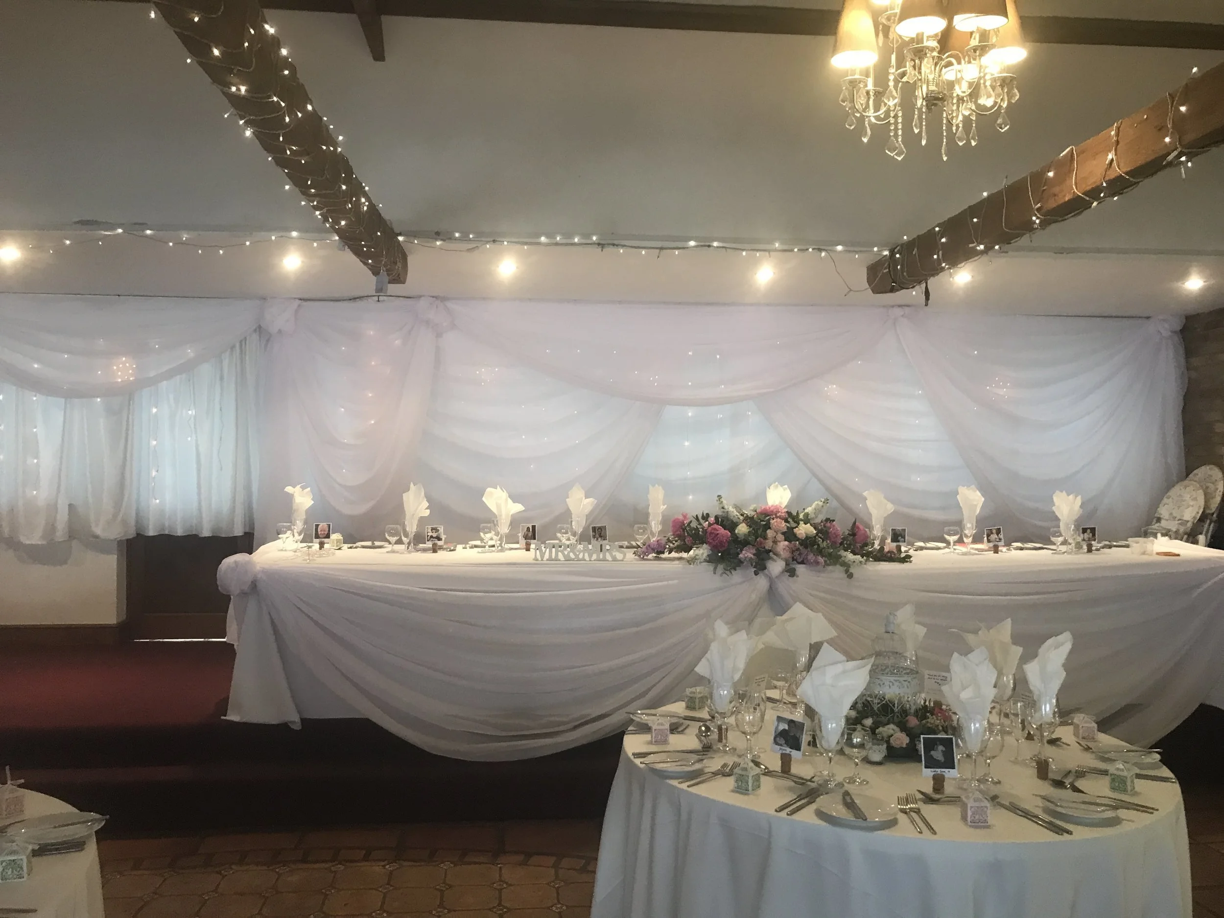 bespoke backdrop and curtain draping, wall window draping for events weddings and parties sussex surrey kent hampshire