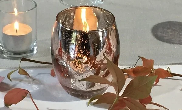rose gold tealight for hire weddings events parties sussex surrey