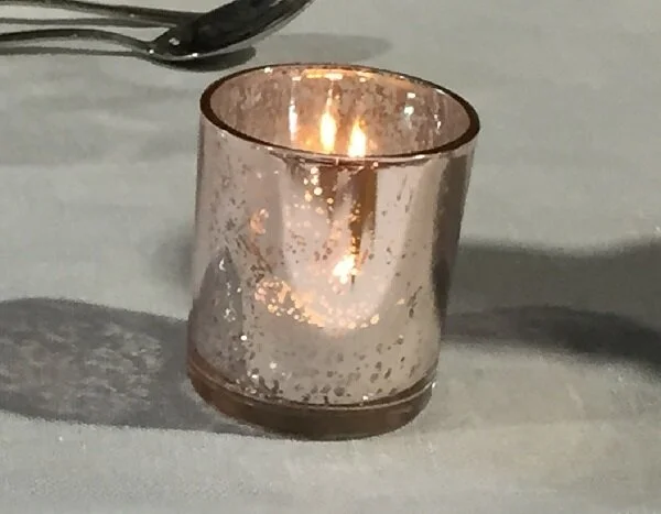 rose gold tealight for hire weddings events parties sussex surrey