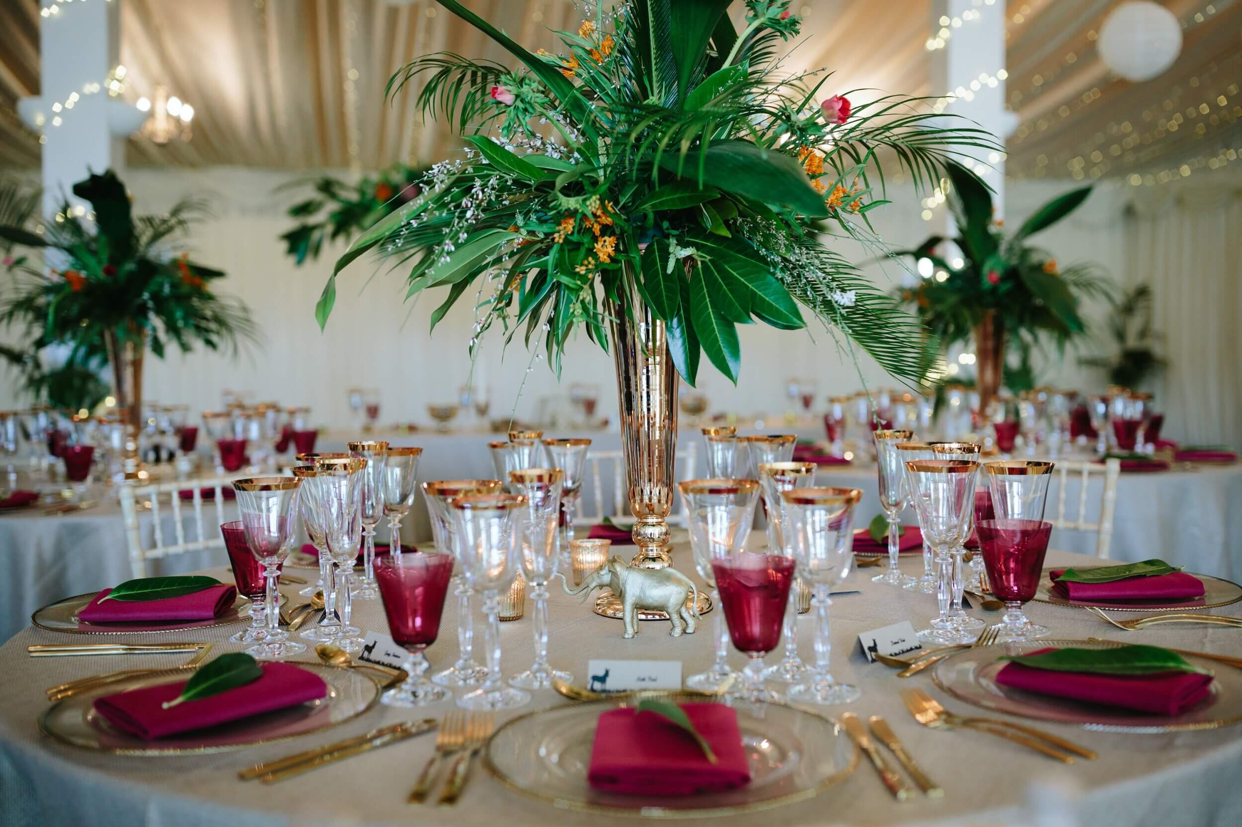 south african gold and red themed wedding at southend barns