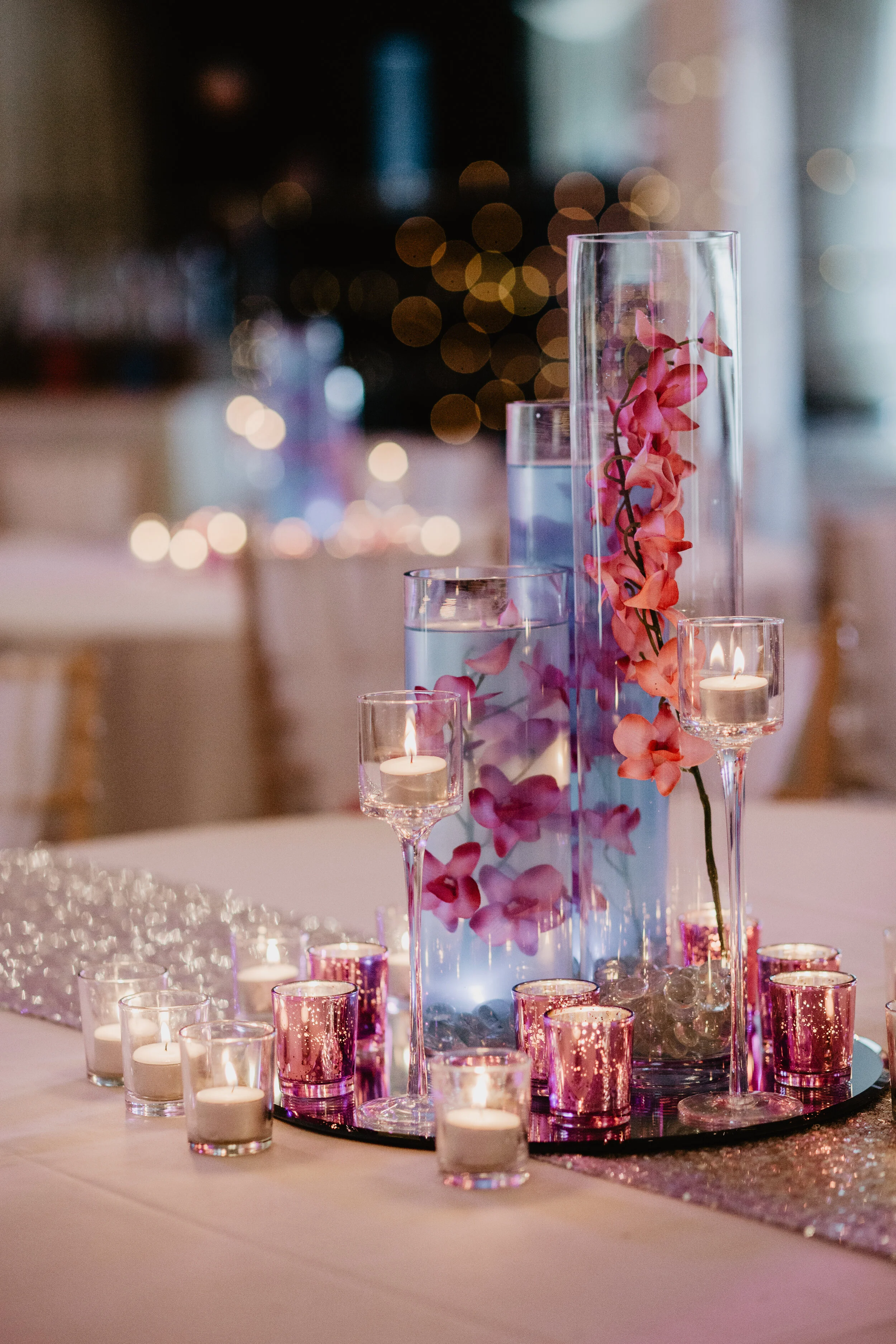mirror plate hire wedding event party
