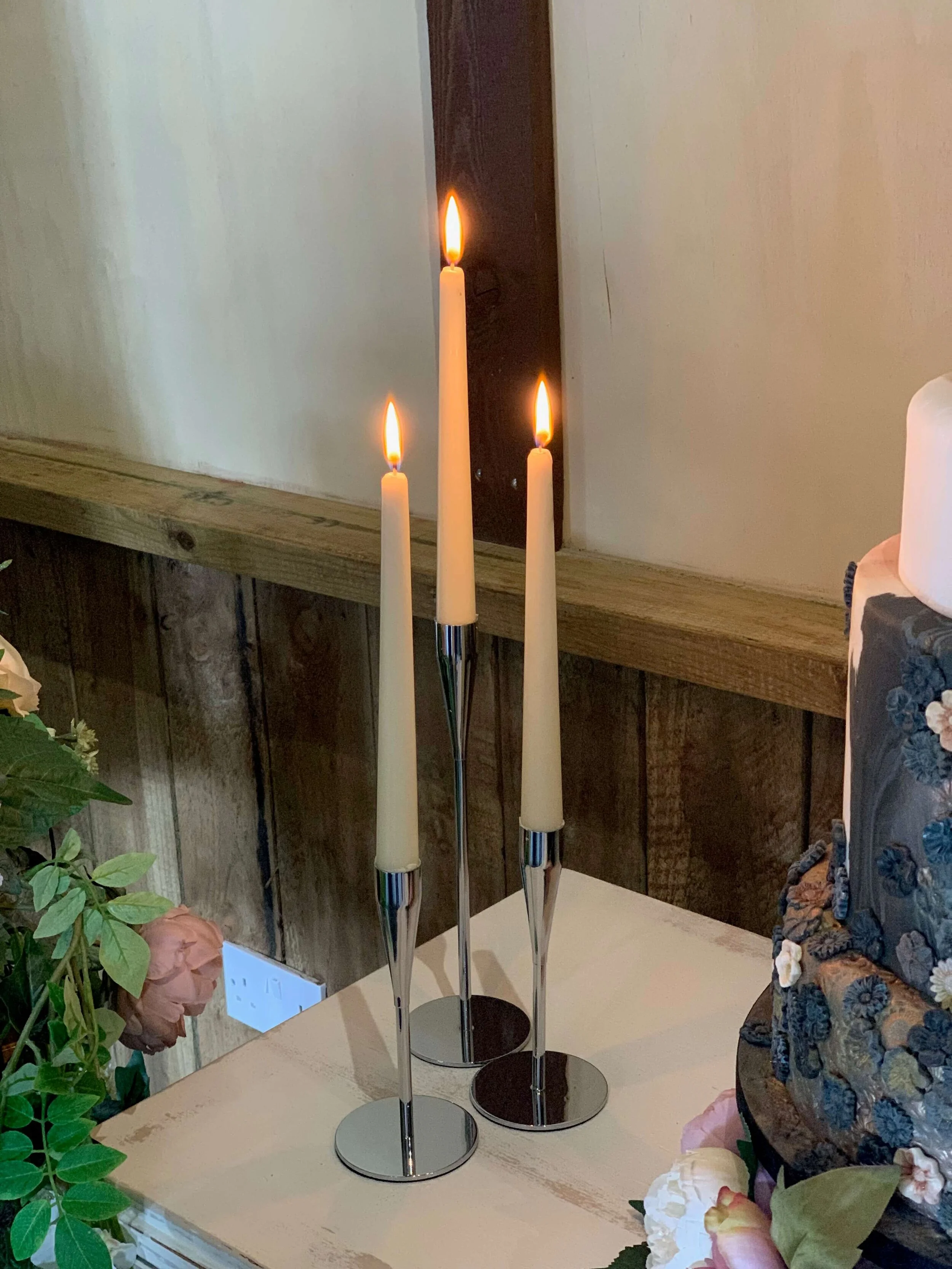 gold silver candlestick hire sussex surrey kent hampshire wedding event