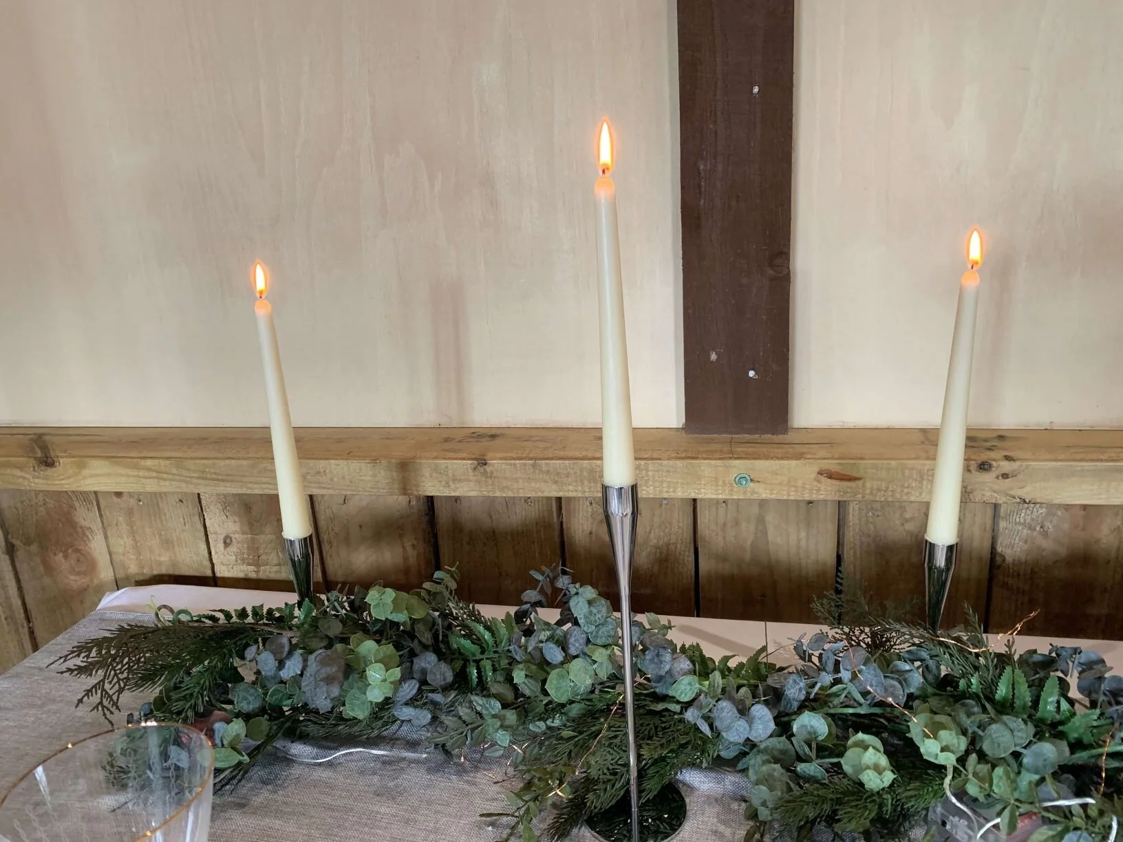 Gold and Silver Tapered Candlestick Hire Wedding/Event — To Have & To