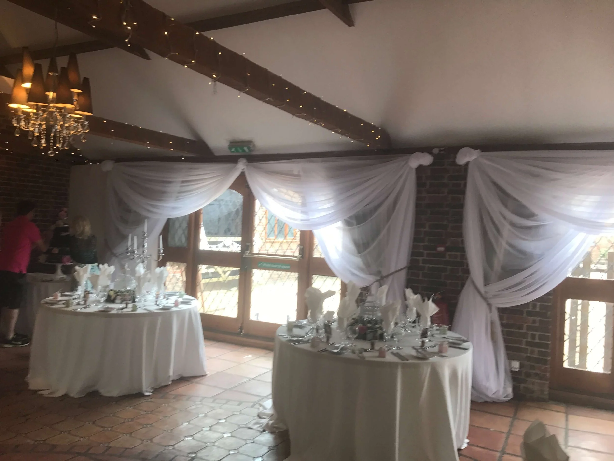 wall and window draping for your wedding, party and event sussex surrey and kent