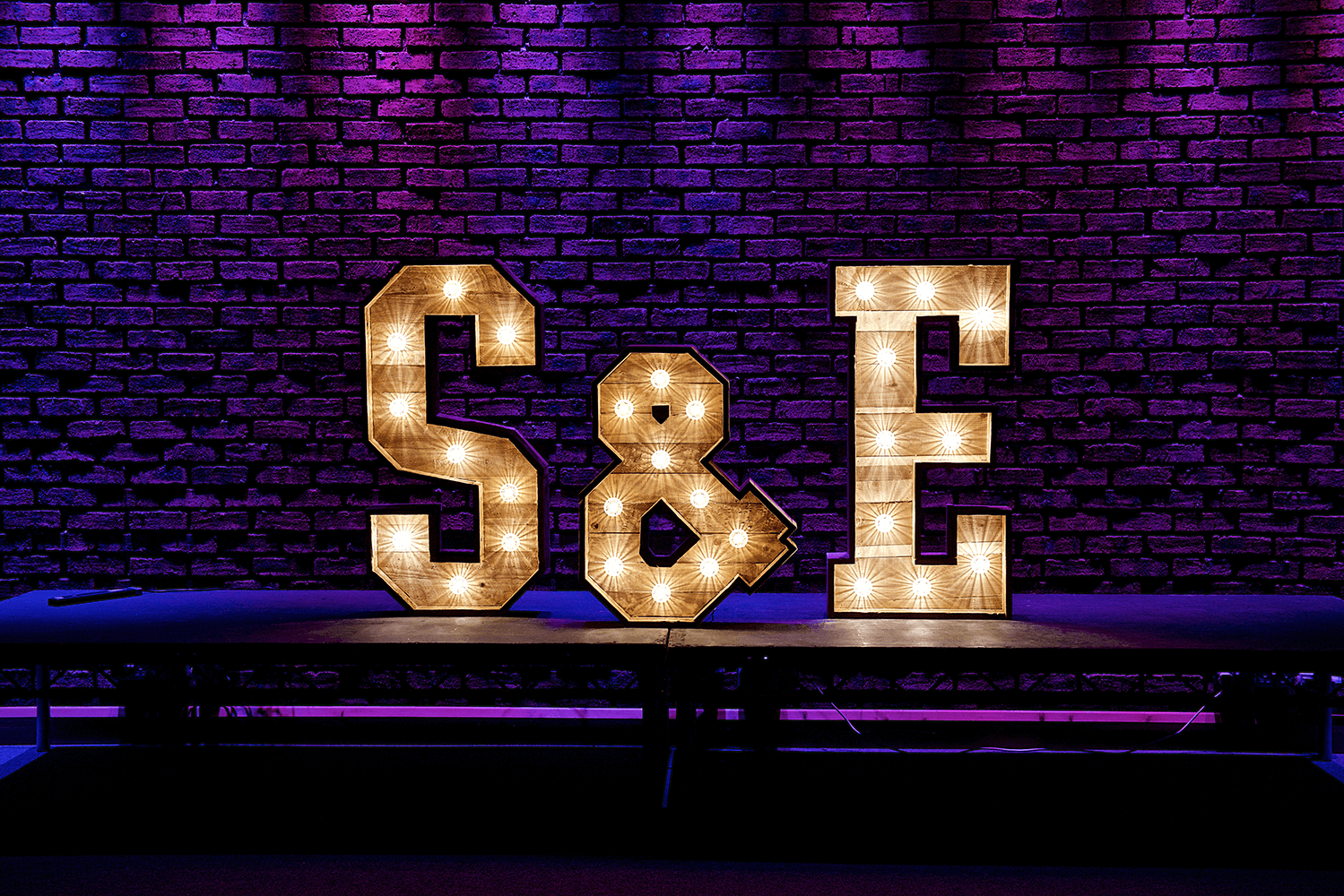 Rustic letter hire wedding event giant light up