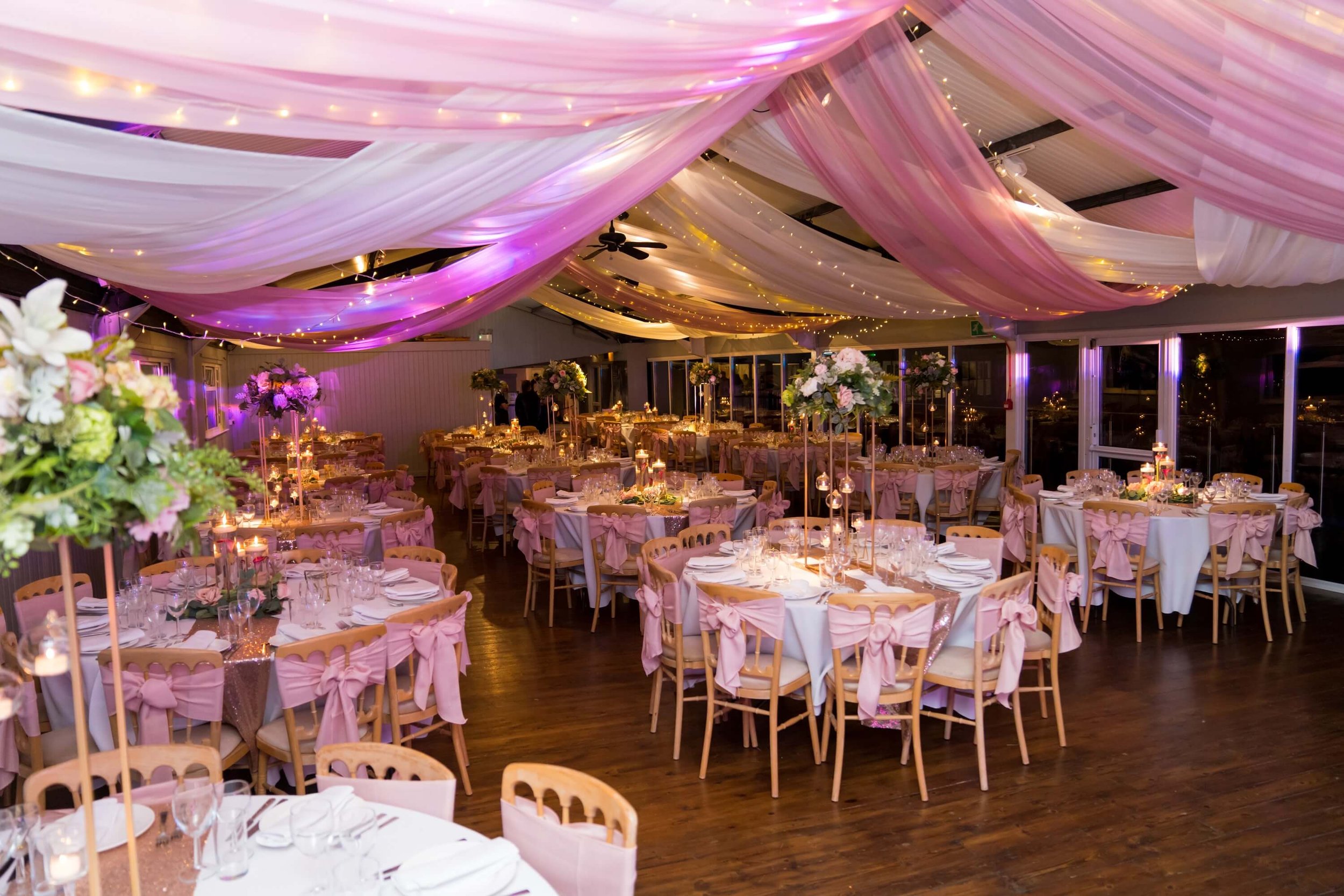 organic wedding event draping ceiling ceremony party