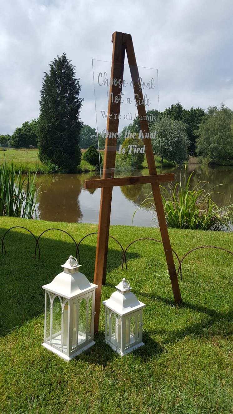 easel hire for wedding event party