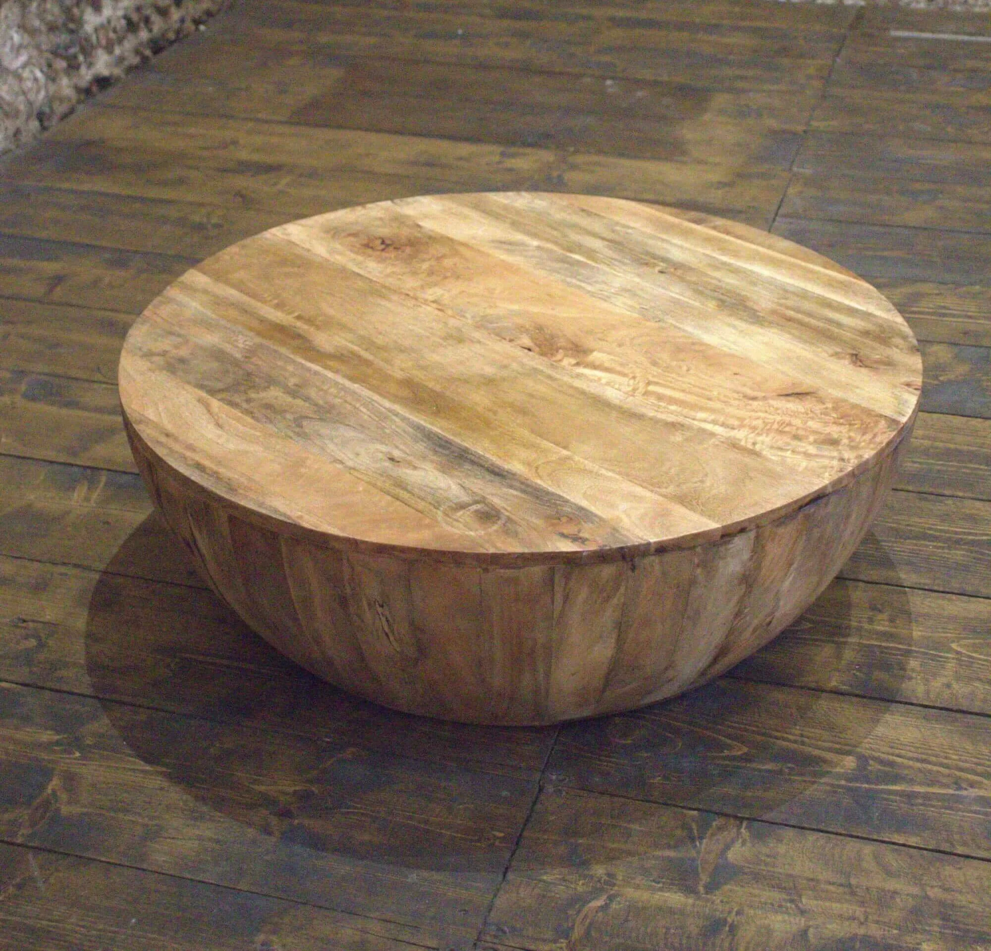 Rustic Round Coffee Table — Default — B2
