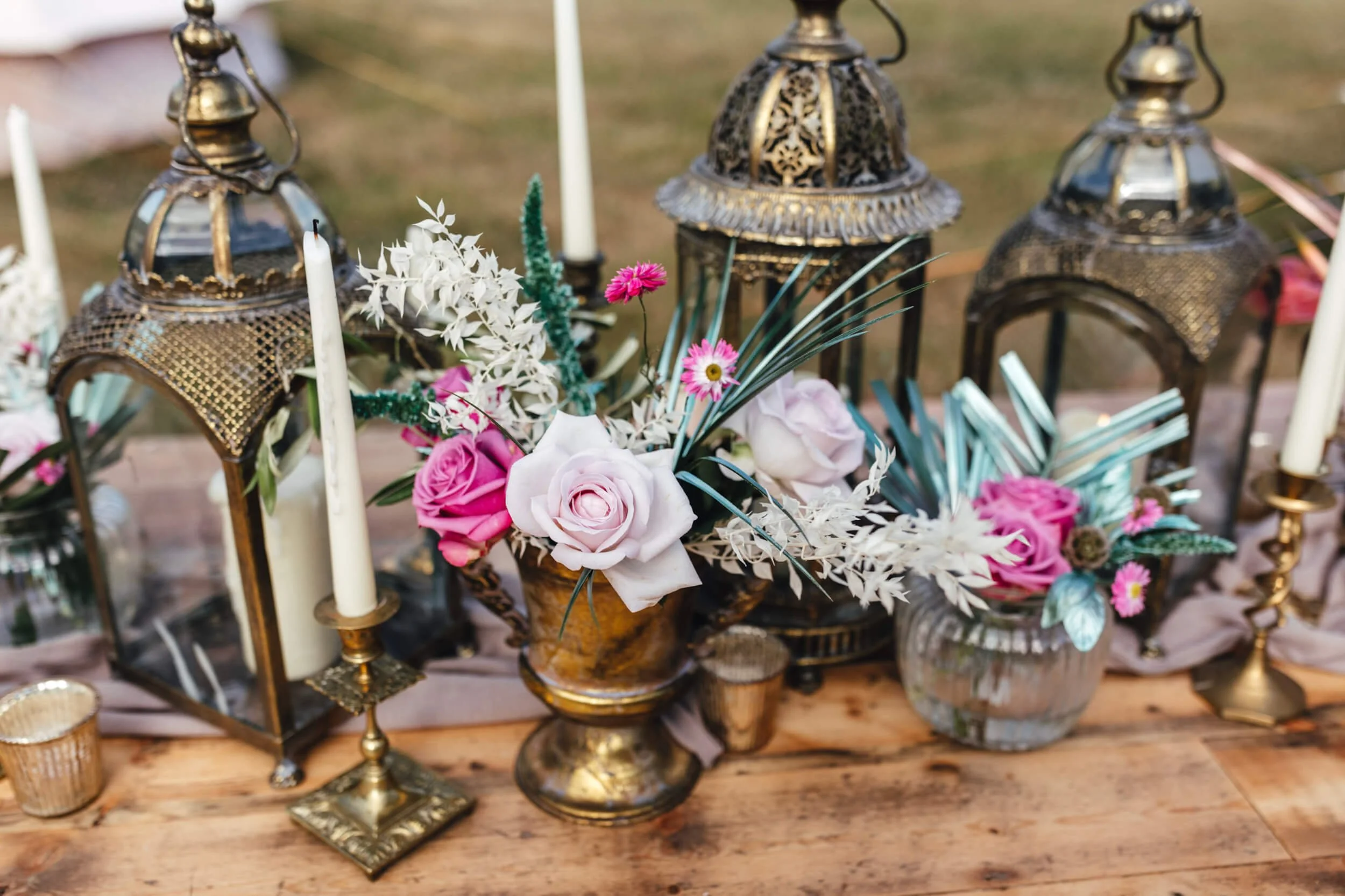Antique Gold Lantern - Square