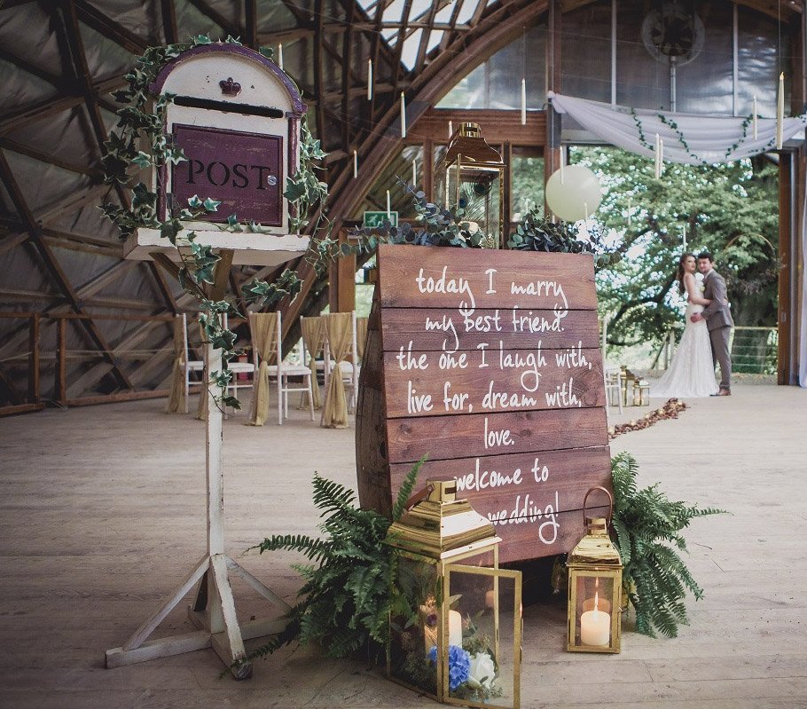 Rustic Cream Post Box - events and wedding hire Sussex, Surrey, Kent and Hampshire