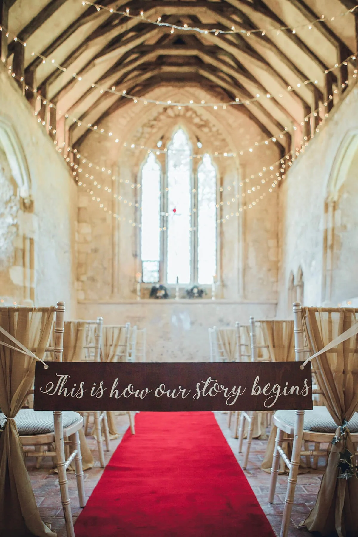 Aisle Runner - Cream - Regular 10m x 1m - events and wedding hire Sussex, Surrey, Kent and Hampshire