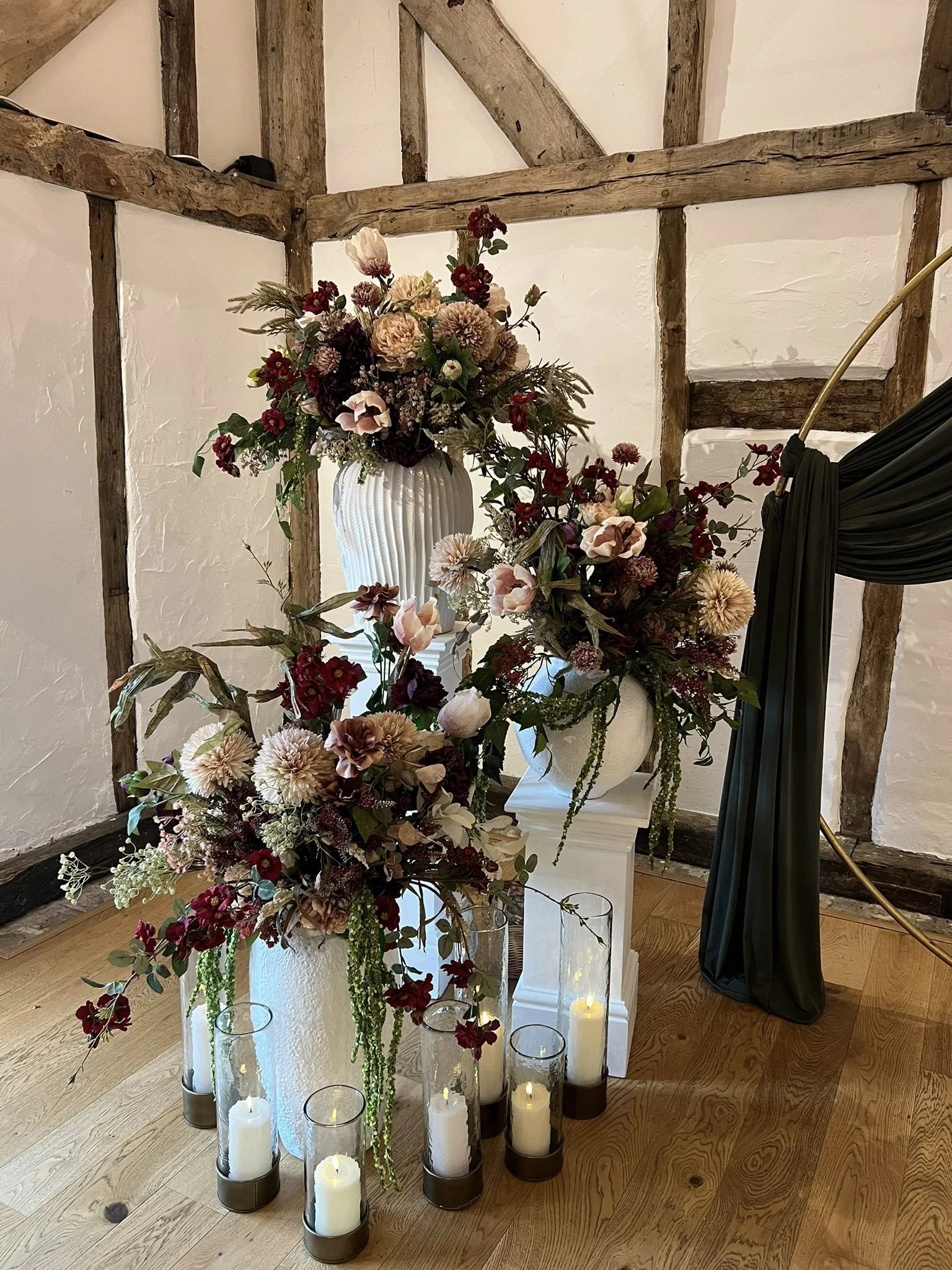 Ceramic White Clay Vase - Small - 30cmH x 30cmW - events and wedding hire Sussex, Surrey, Kent and Hampshire