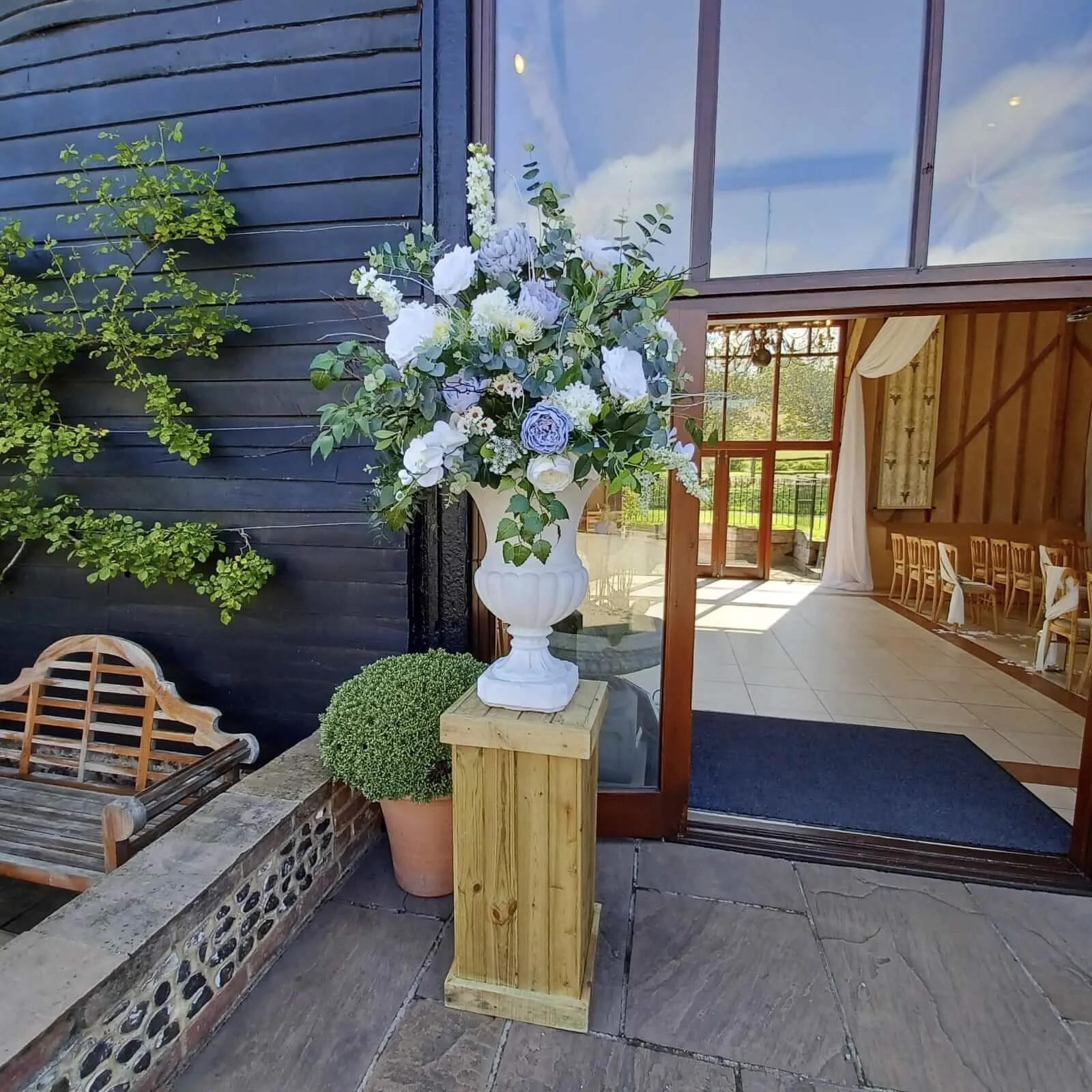 Rustic Plinth Stand - Large - 100cm x 38cm - events and wedding hire Sussex, Surrey, Kent and Hampshire
