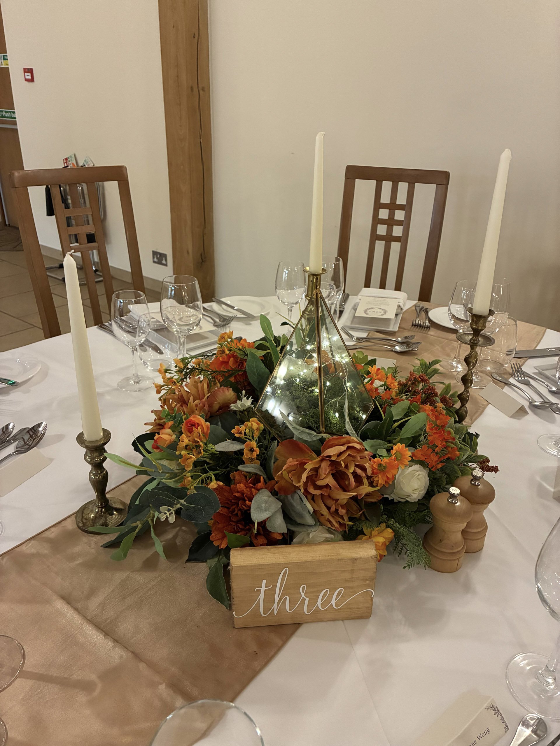 Wooden Table numbers 1-15 - LARGE - events and wedding hire Sussex, Surrey, Kent and Hampshire