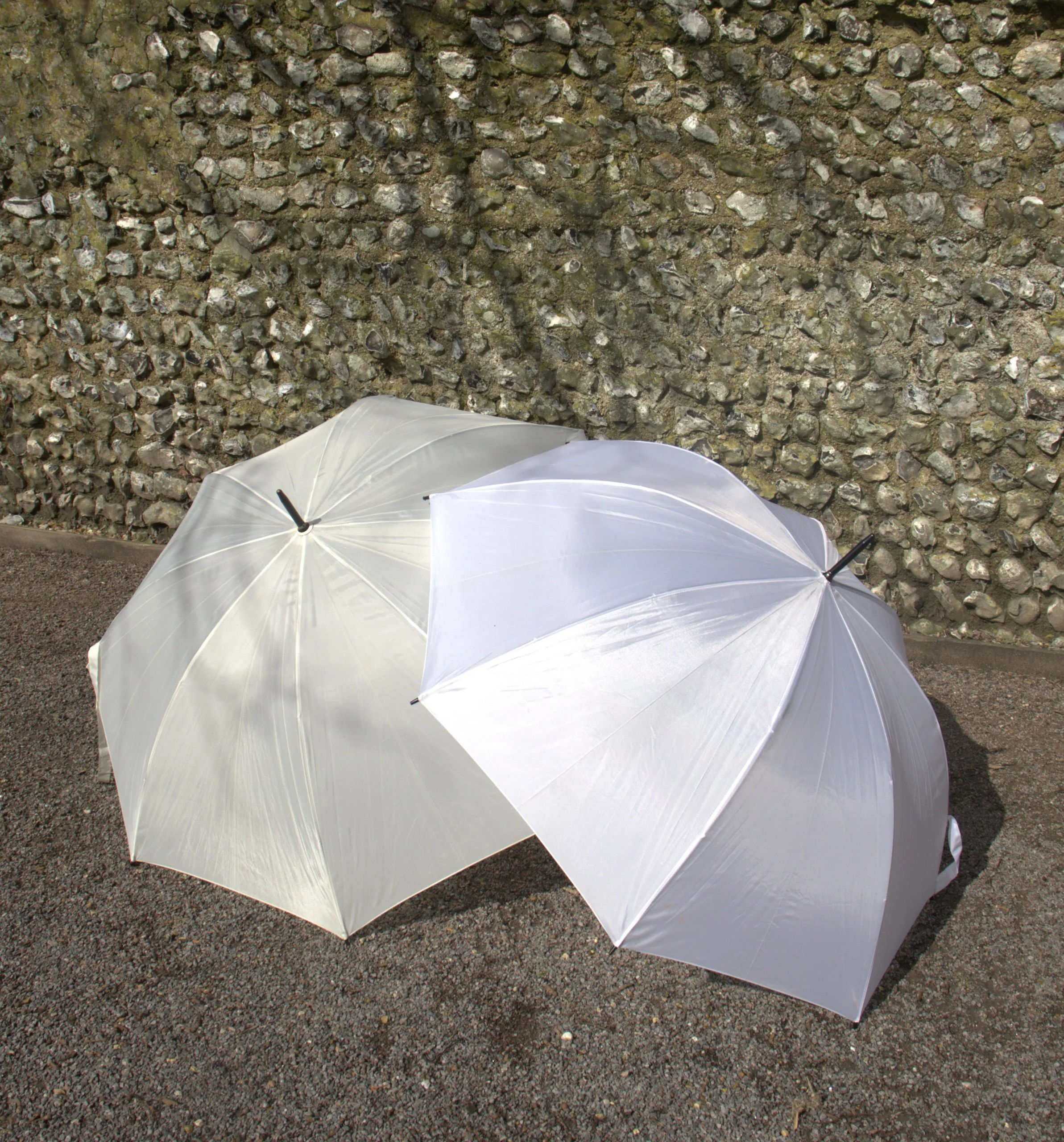 White Chauffeur Umbrella - events and wedding hire Sussex, Surrey, Kent and Hampshire