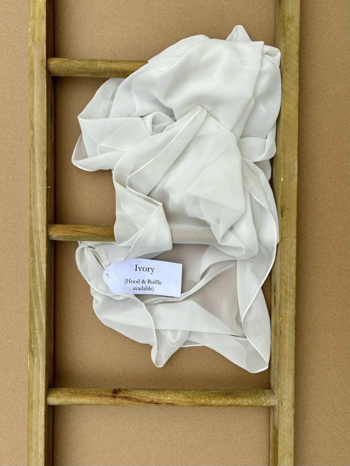 Chiffon Table Runner - Ivory - events and wedding hire Sussex, Surrey, Kent and Hampshire