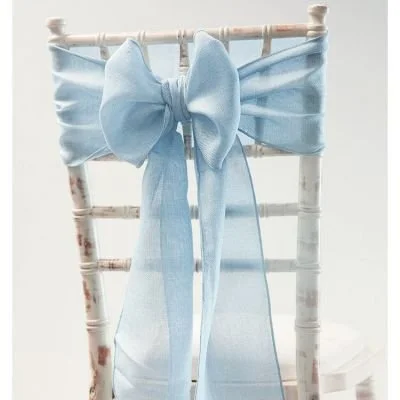 Hire linen chair sashes for weddings and events, available in a selection of colours and professionally fitted in various styles. Co-ordinating linen table runners also available.