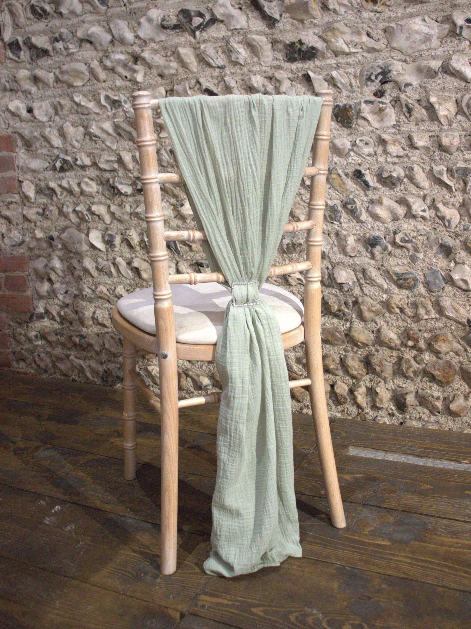 Cheesecloth Chair Drape - Various Colours