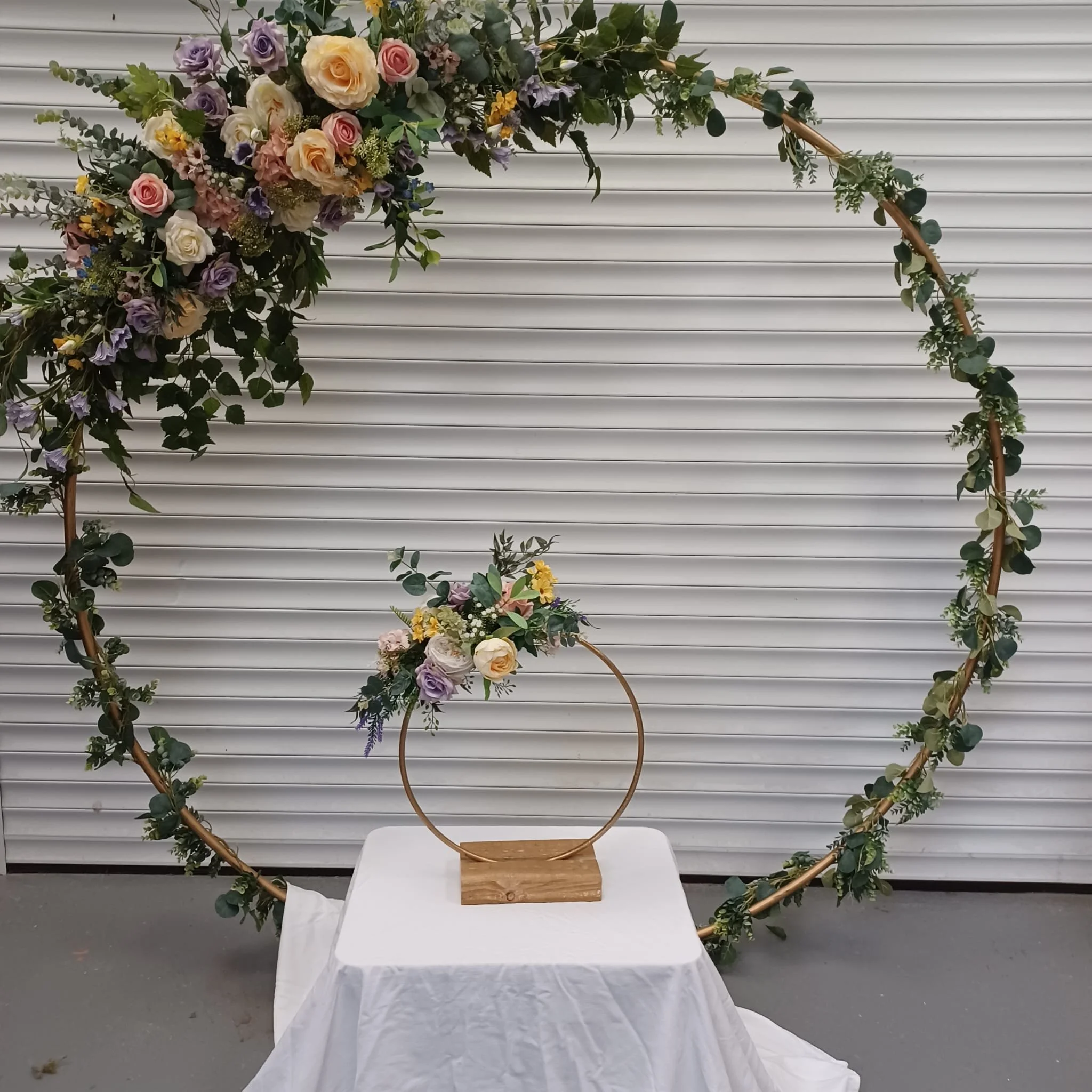 moongate round ceremony backdrop wedding sussex surrey kent floral arch