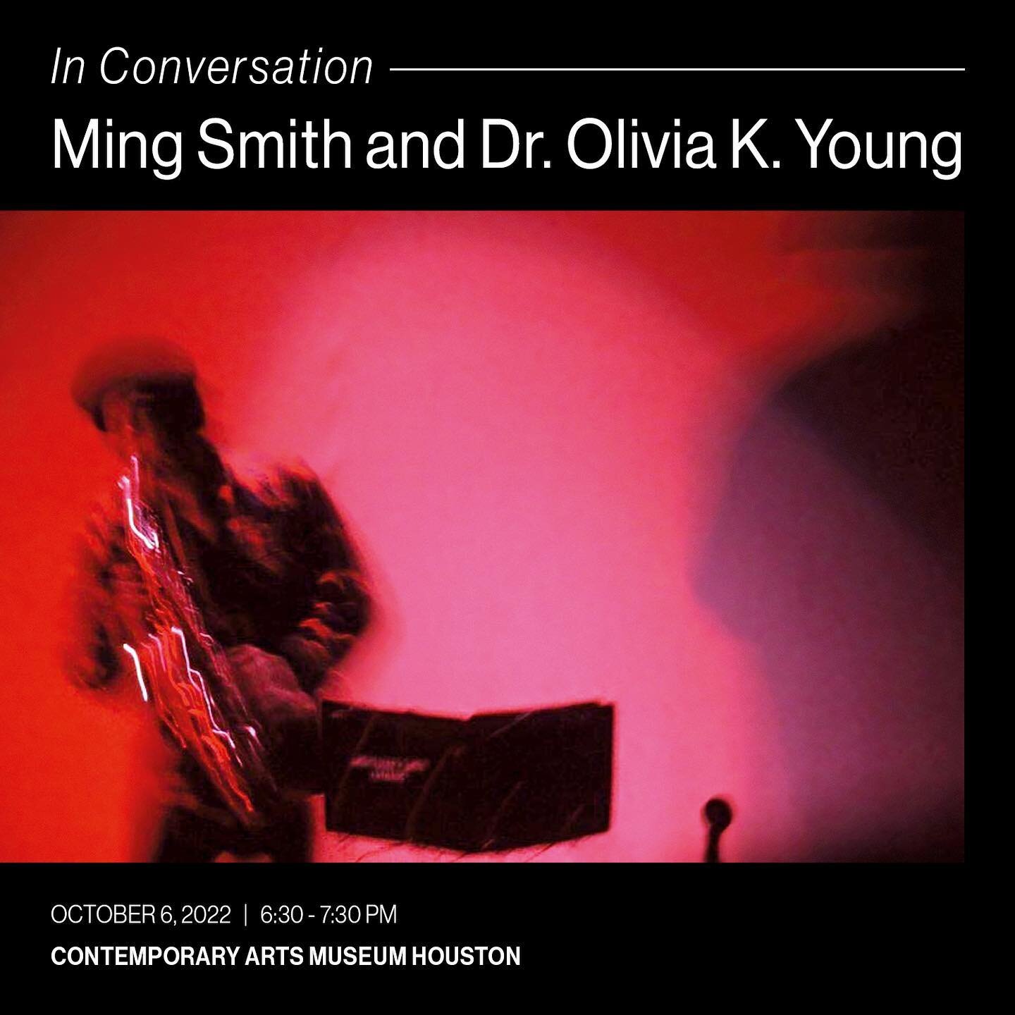 Join me and Dr. Olivia K. Young on October 6th for a discussion related to my upcoming exhibition &ldquo;feeling the future&rdquo; at @camhouston , presented in conjunction with the FotoFest Biennial 2022. 

You can RSVP from the CAMH website. I look