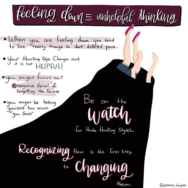 When you are not in a &ldquo;good place&rdquo; to know what you are telling yourself❓
&bull;
&bull; 💡When you are not in a good place emotionally, often your THINKING is NOT CONSTRUCTIVE and HELPFUL, and if it is not challenged or changed, that migh