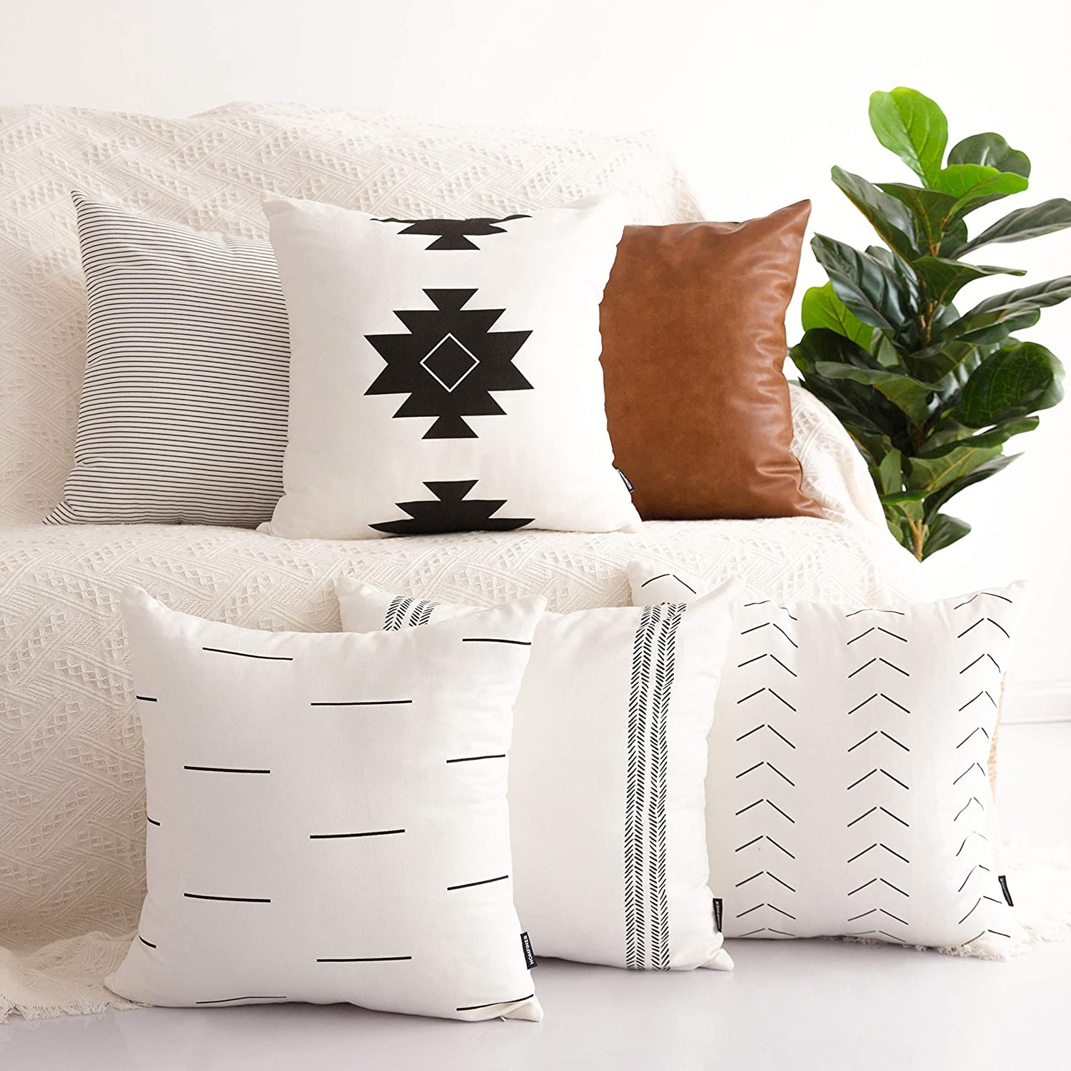 HOMFINER Decorative Throw Pillow Covers for Couch