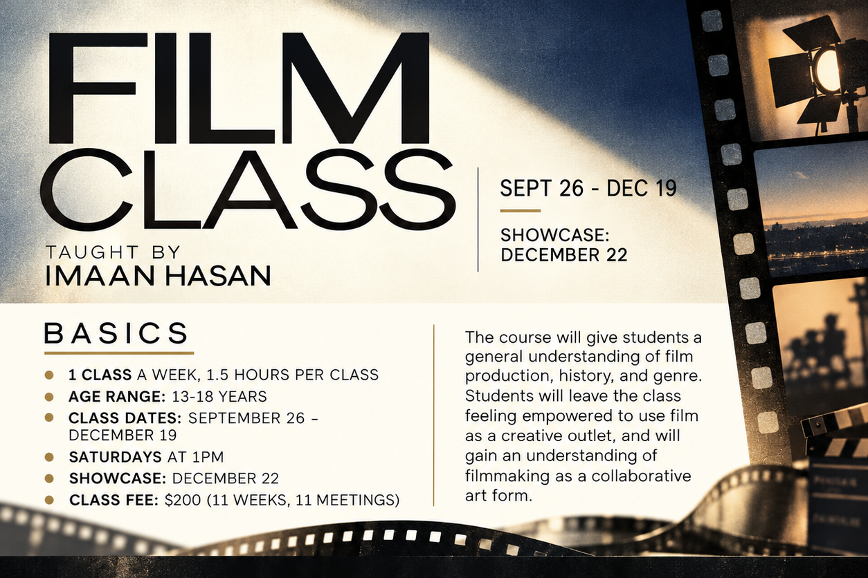  Film Class - September 26 – December 19, 2026 | Ongoing
