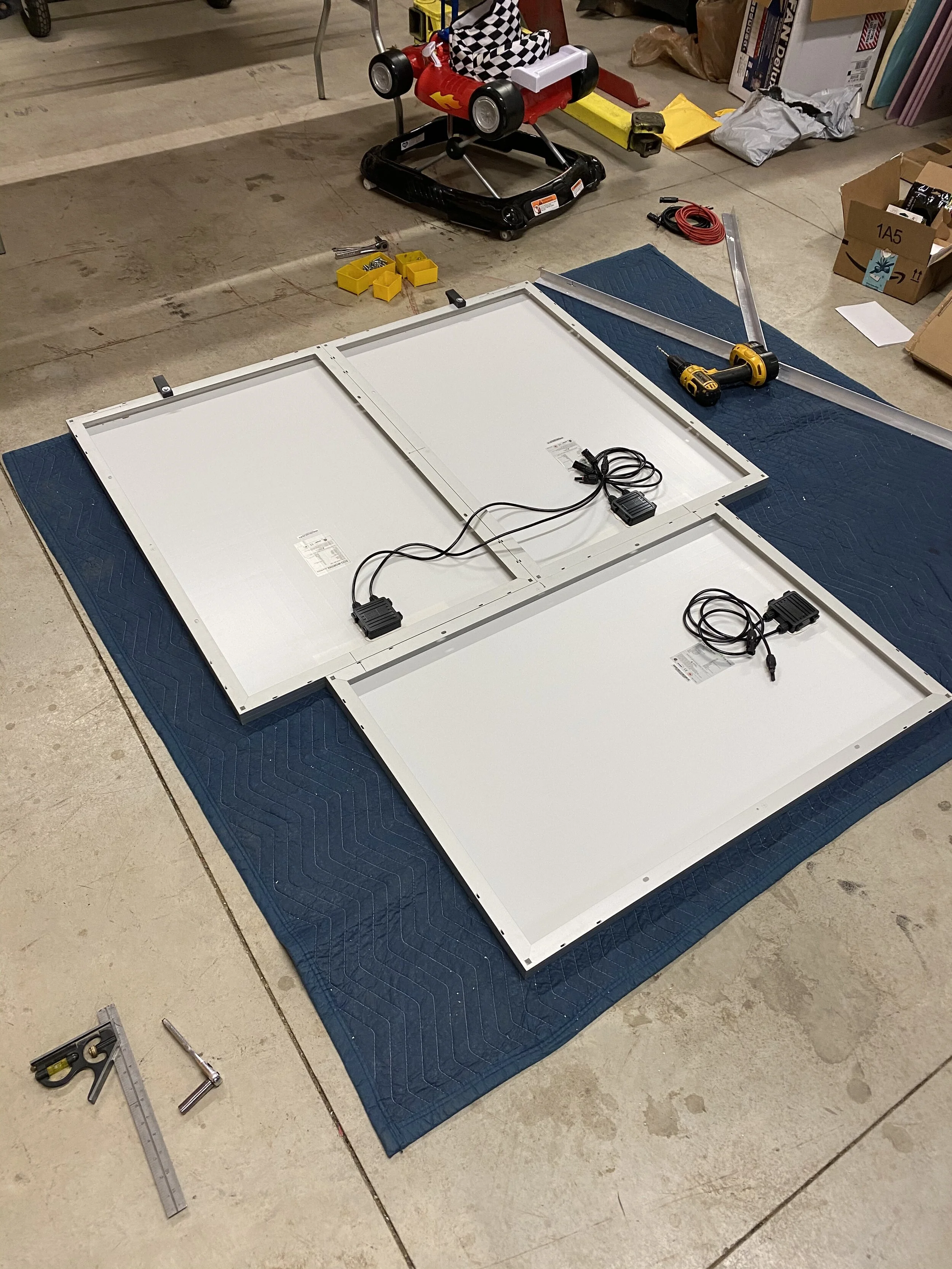 Laying out the solar panels 1/5/20