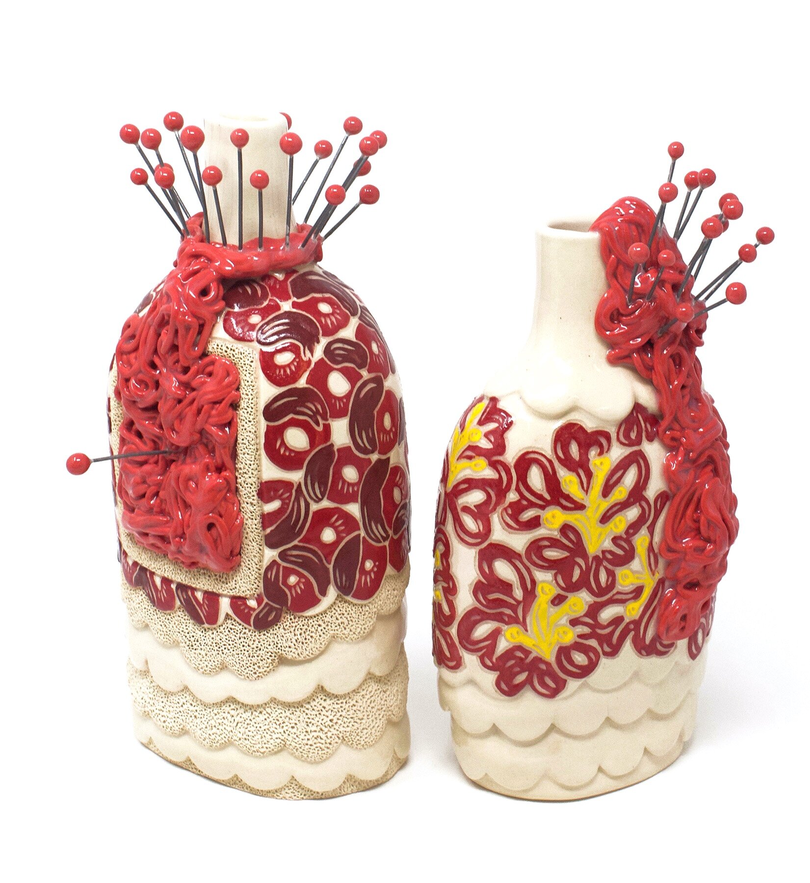 Pair of Sculptural Vases