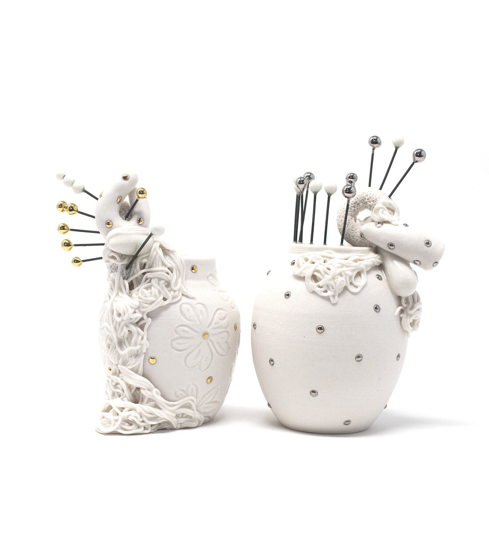 Pair of Sculptural Bud Vases