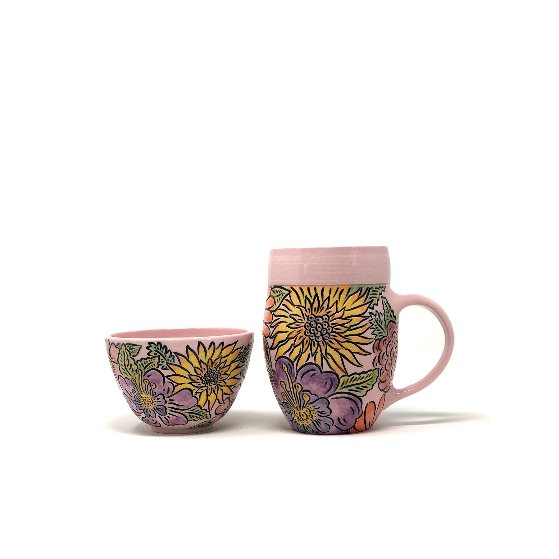 Pink Dancer Mug & Bowl