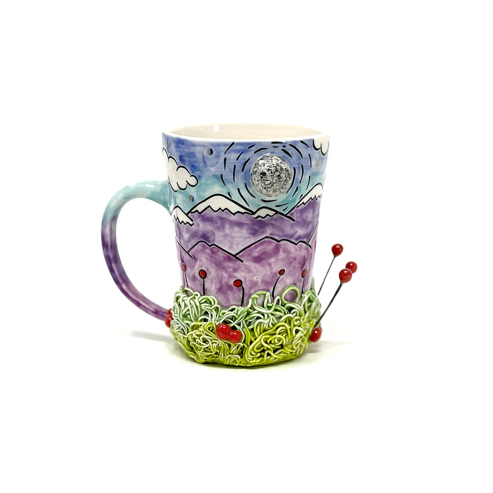 Barista Assorted Colors Glass Mug with Luster