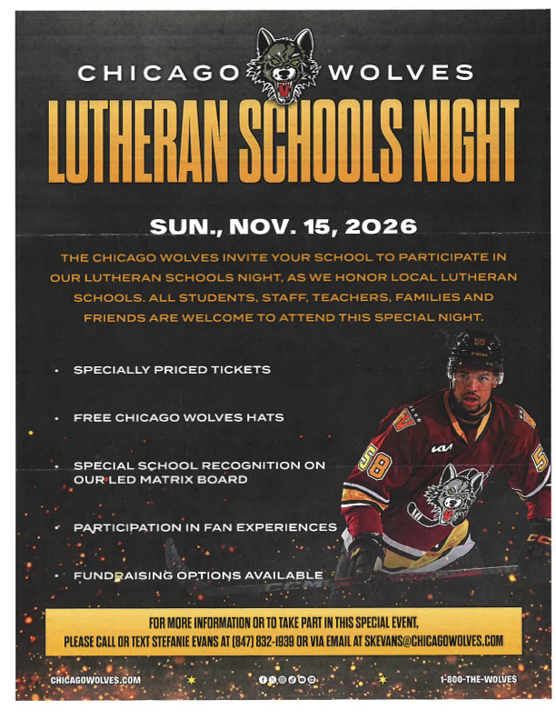Chicago Wolves Lutheran School Night