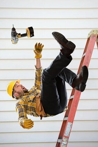 Unsafe Ladder Use