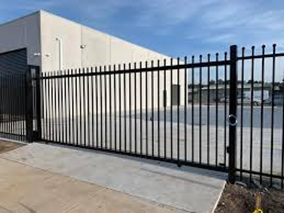Perimeter fence with electric gate