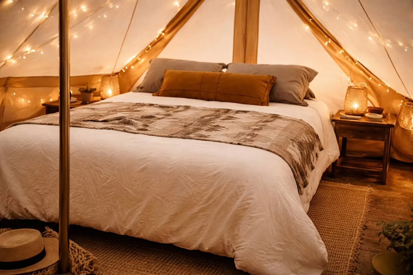 ...and on this cold winter day 🥶❄️ you can find us dreaming of these cozy warm beds 😍.
.
.
Is it freezing where you're at??? 
.
.
.
#cozybeds #cozybelltent #comfyglamping #CampDecor #glampinginspo