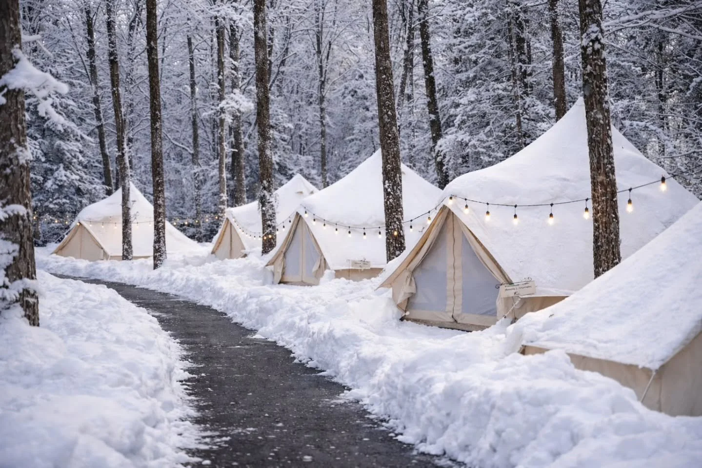 Whose still buried in snow?! 
❄️❄️❄️⛺️⛺️⛺️🙋&zwj;♀️🙋&zwj;♀️🙋&zwj;♀️
.
.
#winterglamping
#snowglamping
#glampinglife
#glampingvibes
#wintercamping