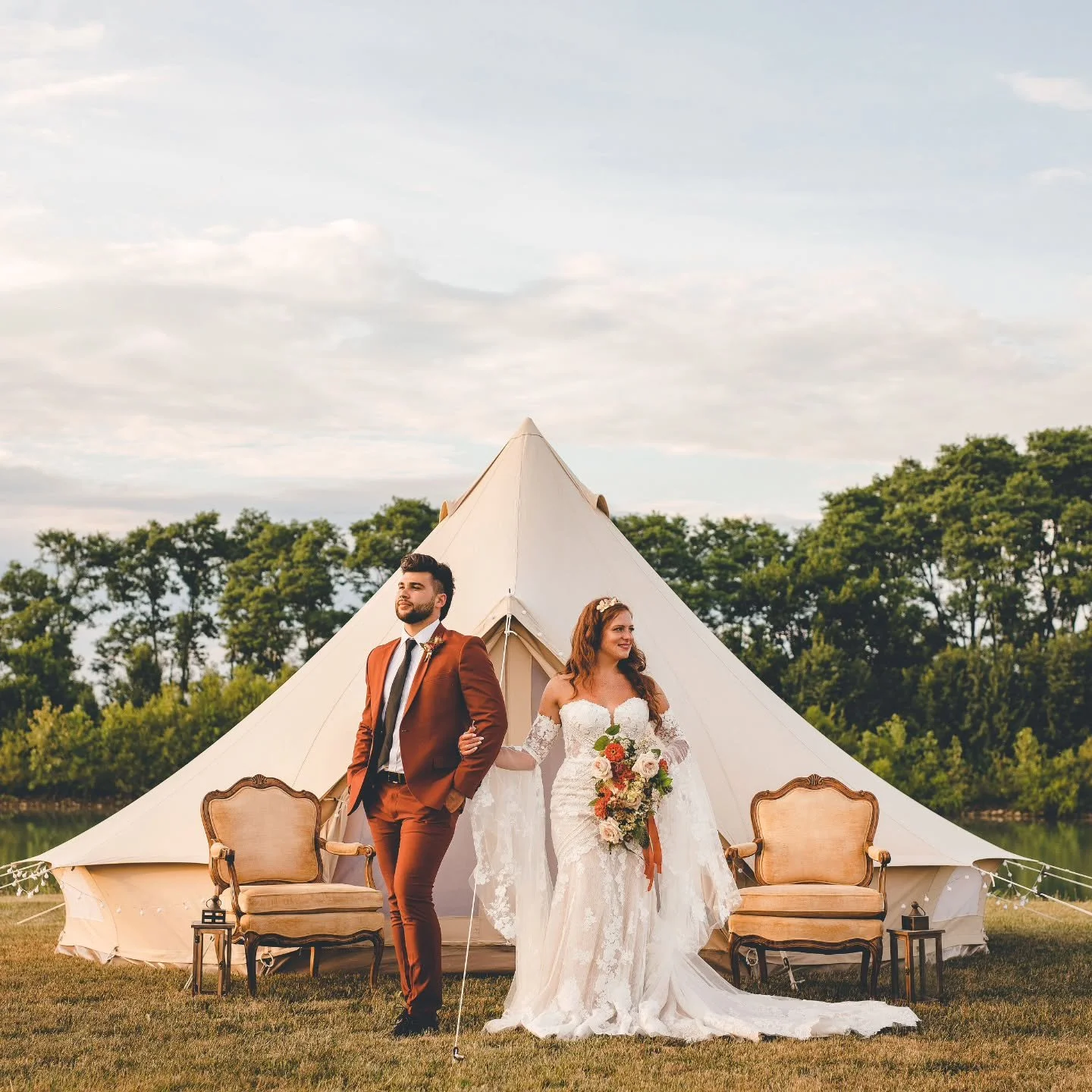 Your wedding&hellip; but better.
Luxury bell tents for you + your guests &mdash; no travel, no stress, just the experience.

Reserve your date now.

#WeddingGlamping #OnSiteLodging #WeddingPlanning #BrideAndGroom #OutdoorWedding

Photo: @sarahbabcock