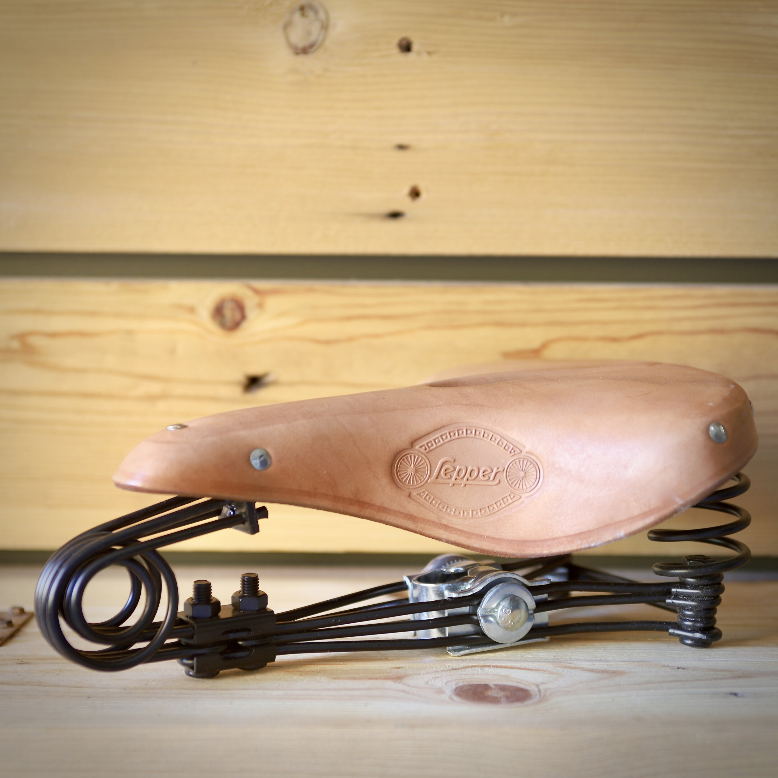Lepper Drieveer Leather Bicycle Saddle 