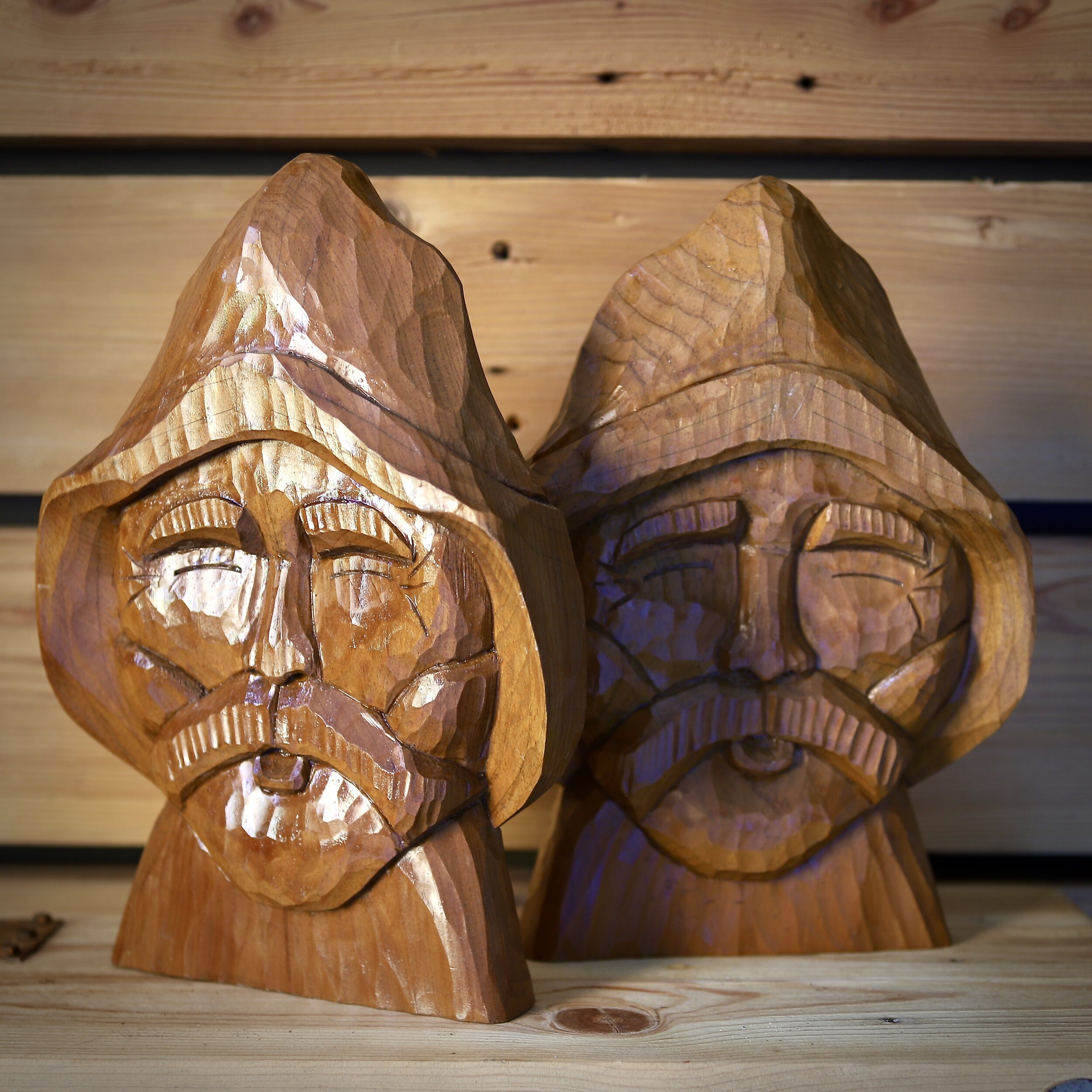 Folk Art Carved Fisherman 