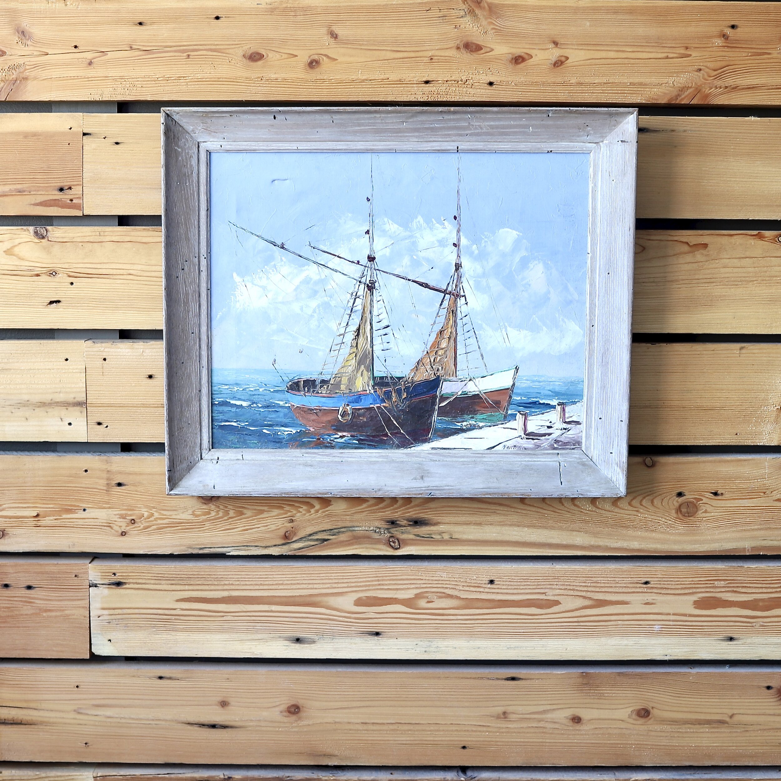 Harbor Boat Painting 