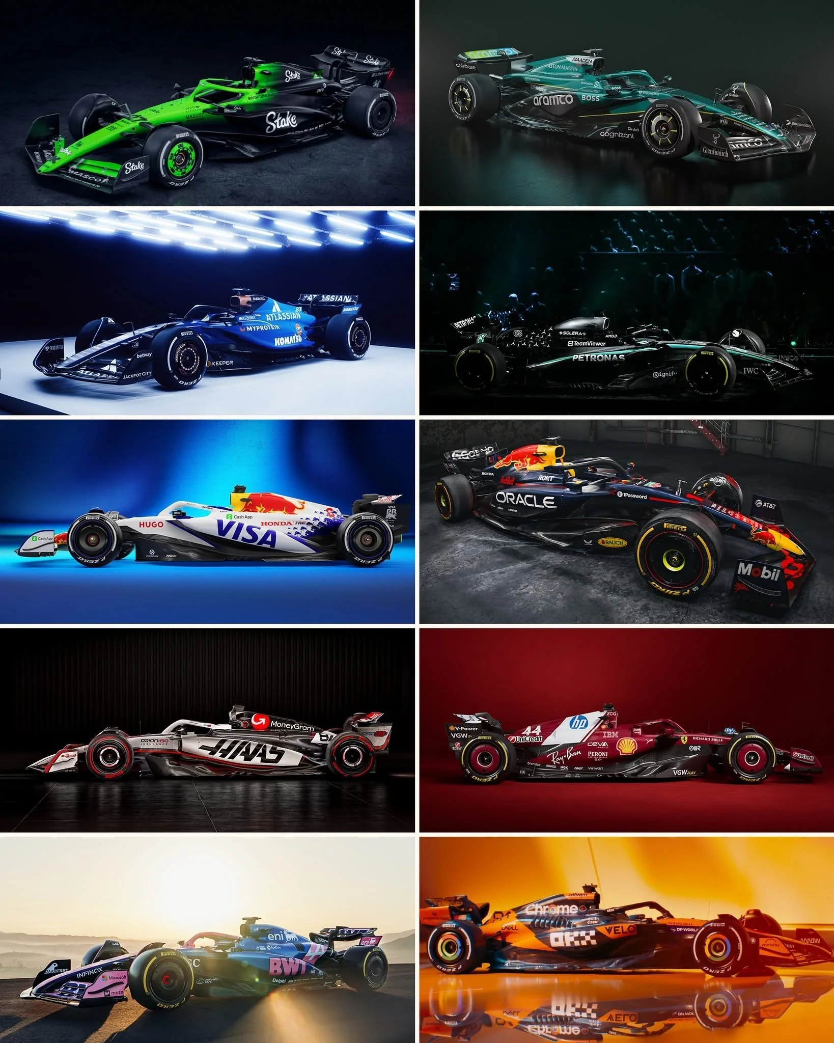 2025 年 Formula One 賽季的10支車隊新車相繼亮相